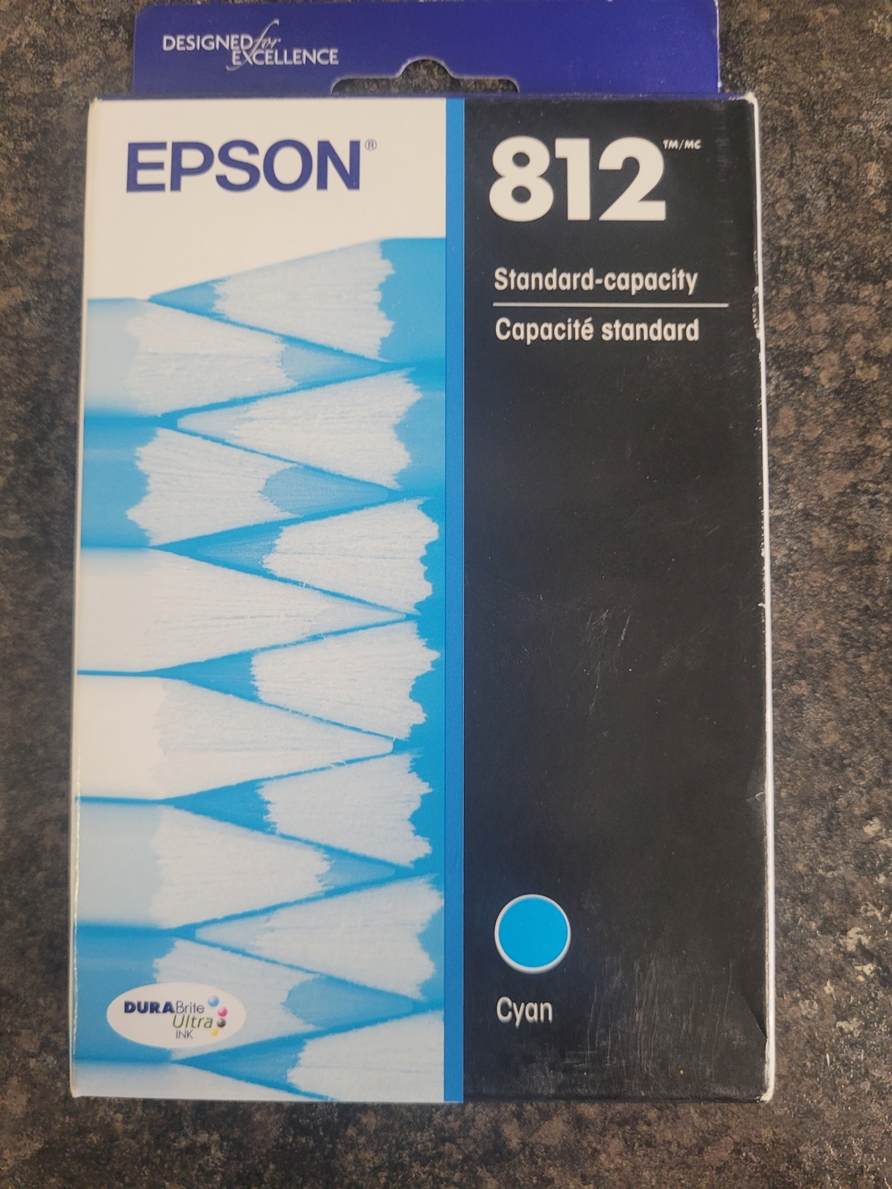Epson 812 Cyan Ink Cart- Standard Capacity Exp 2028- New